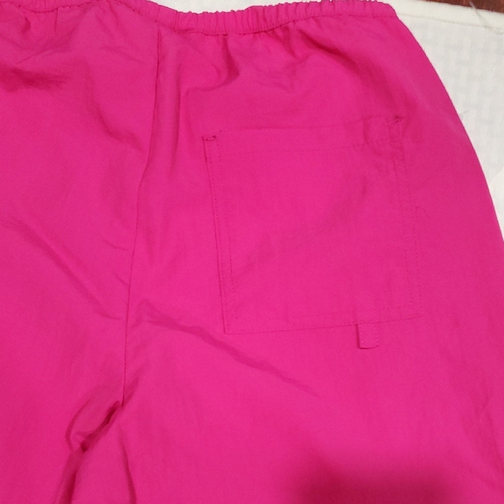 No Boundaries Hot Pink Cargo Nylon  Jogger Pants - Picture 12 of 15